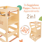 FLIP FLAP - Torre Montessoriana e Seggiolone Pappa 2 in 1