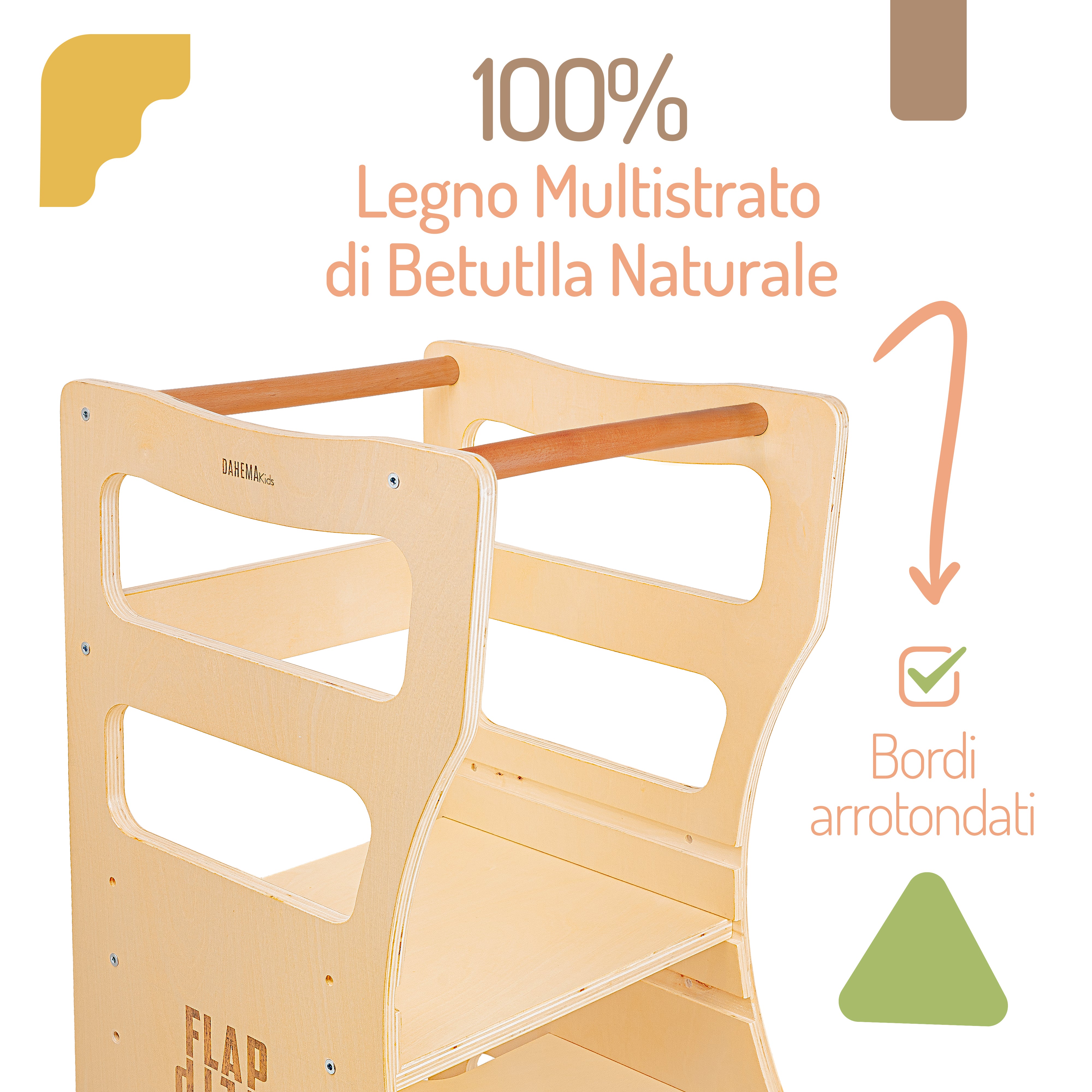 FLIP FLAP - Torre Montessoriana e Seggiolone Pappa 2 in 1